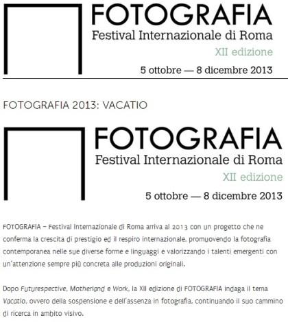 festival della fotografia 2013 di roma